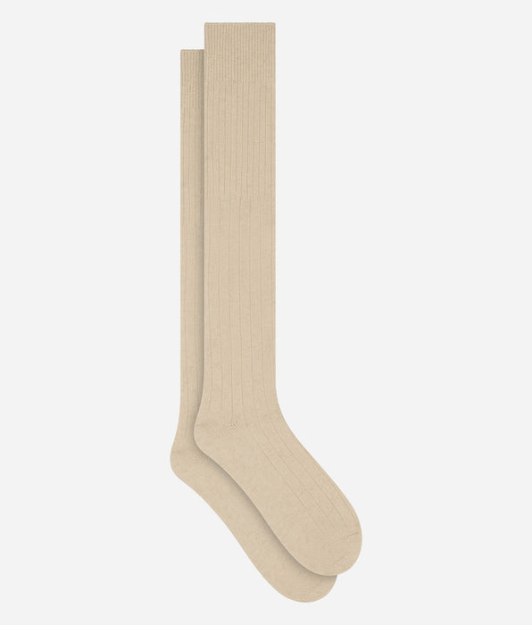 DIM Ivoorbeige kniekousen voor dames 